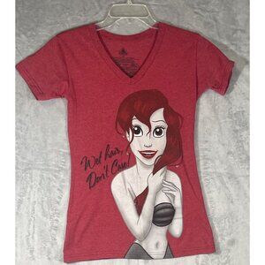 Disney Ariel Little Mermaid  Womens XS Wet Hair Don't Care tee shirt